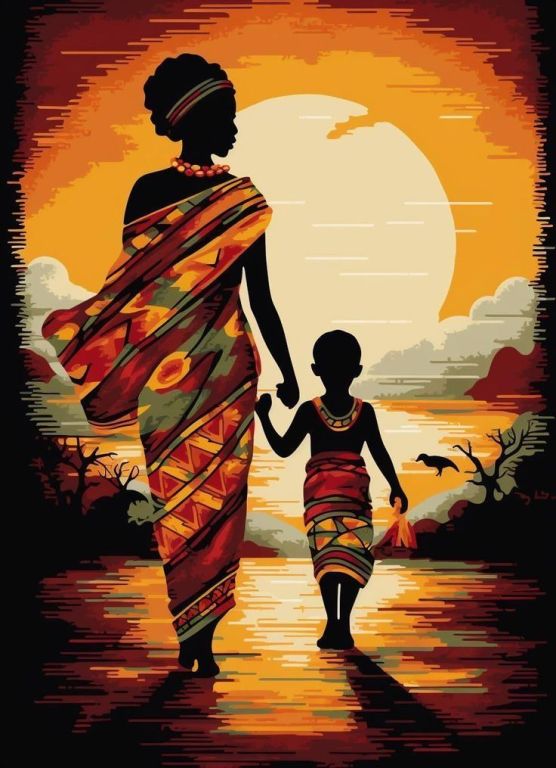 <div class='list-title'>Black lady with her child</div><div class='list-plustitle'>needlepoint kit</div>