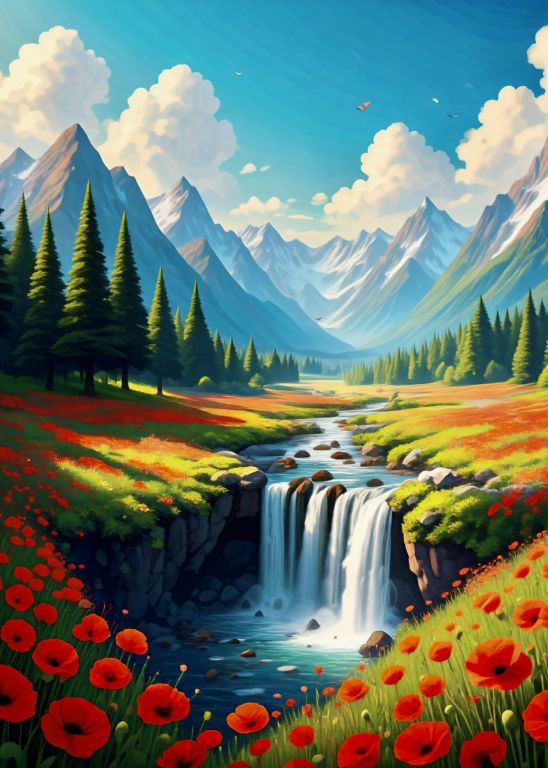 <div class='list-title'>Waterfall in the mountains</div><div class='list-plustitle'>needlepoint kit</div>