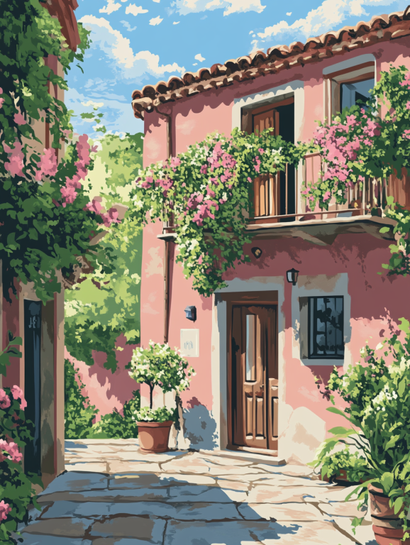 <div class='list-title'>Flowered Mediterranean Streets Series</div><div class='list-plustitle'>needlepoint kit</div>