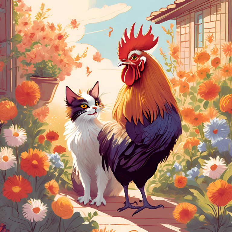 <div class='list-title'>The cat and the rooster</div><div class='list-plustitle'>needlepoint kit</div>